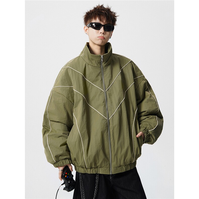 可二开机能防寒棉服M-5XL大码涤纶棉服男白底78176P138控198，男装棉衣，星座227-7