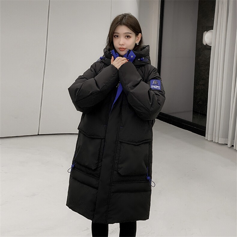 主推韩版情侣装长款羽绒服男女青年学生加厚300克羽绒服大衣,男装羽绒服,钱塘723