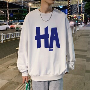 S6258-P28 秋季圆领卫衣男大码韩版宽松长袖外套图片