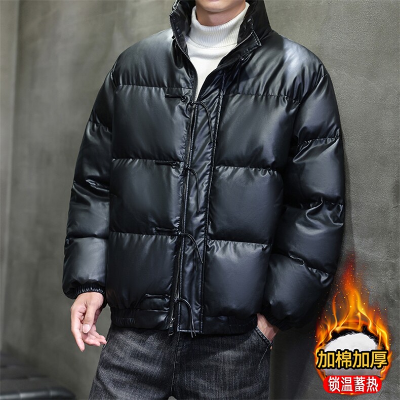 风冬季盘扣潮皮棉衣男士立领棉袄外套xz815-9881p155,男装棉衣,星座815（原A203）
