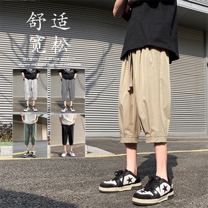 七分裤男冰丝薄款休闲裤子男夏季宽松透气百搭  5016特批30图片