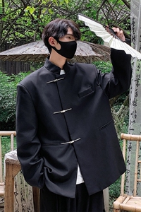 风成分96%聚酯纤维4%氨纶,金属搭扣西服男XF77858P85控138图片
