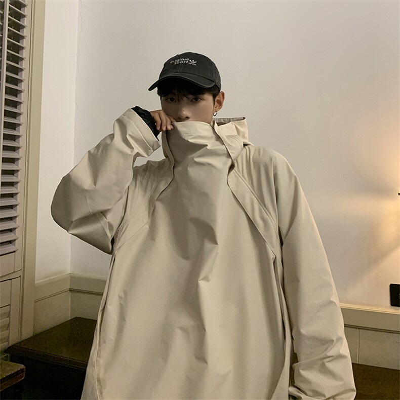 黑武士机能冲锋衣男女连帽工装夹克小众oversize外套秋季J245-P60,男装夹克,星座1008