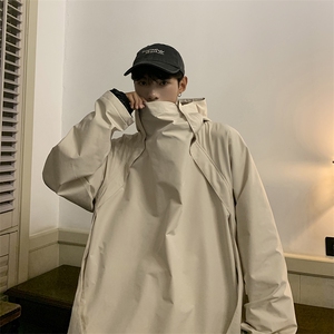 黑武士机能冲锋衣男女连帽工装夹克小众oversize外套秋季J245-P60图片