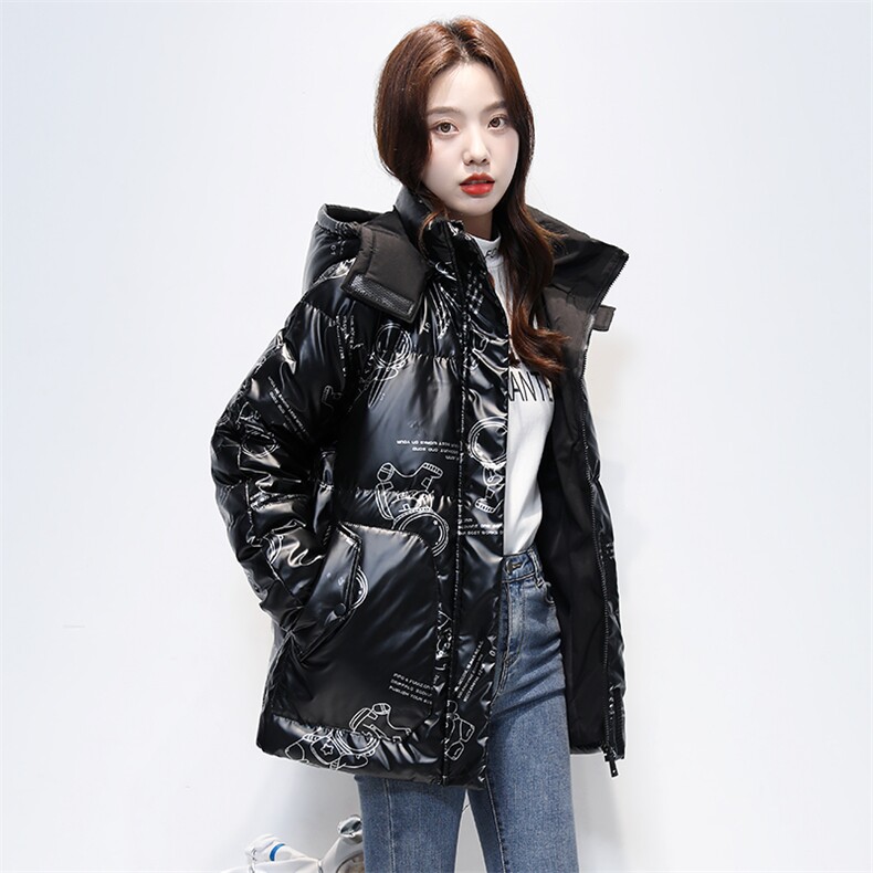 时尚潮流冬季新款女装夜光太空人羽绒服修身显瘦保暖外套,女装羽绒服,阿舍尔精品