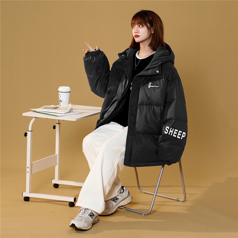 白鸭绒中性22冬季时尚印花宽松百搭保暖连帽羽绒服YR1301P225K258,男装羽绒服,A247A