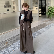 2026新款西装马甲+阔腿裤套装送腰带2C375-570-P175-K258，女装套装/套裙，2C375