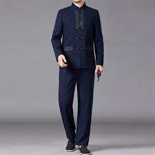 BAMJ-7807R钱塘2020-2秋冬季厚款羽绒中年男士休闲套装数据好P260，男装休闲套装，钱塘207-2