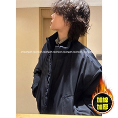 棉衣5W件现货冬季美拉德立领飞行夹克廓形高街棒球服加棉加厚外套，男装夹克，电商A486