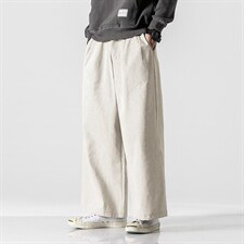 秋冬日系宽松棉麻大码风条纹直筒工装休闲阔腿裤男女K83/P75，男装工装外套，电商A221A