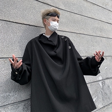 F229-P482024春秋新款设计感小众衬衣男不规则高级感衬衫现货，男装衬衫，星座512-6