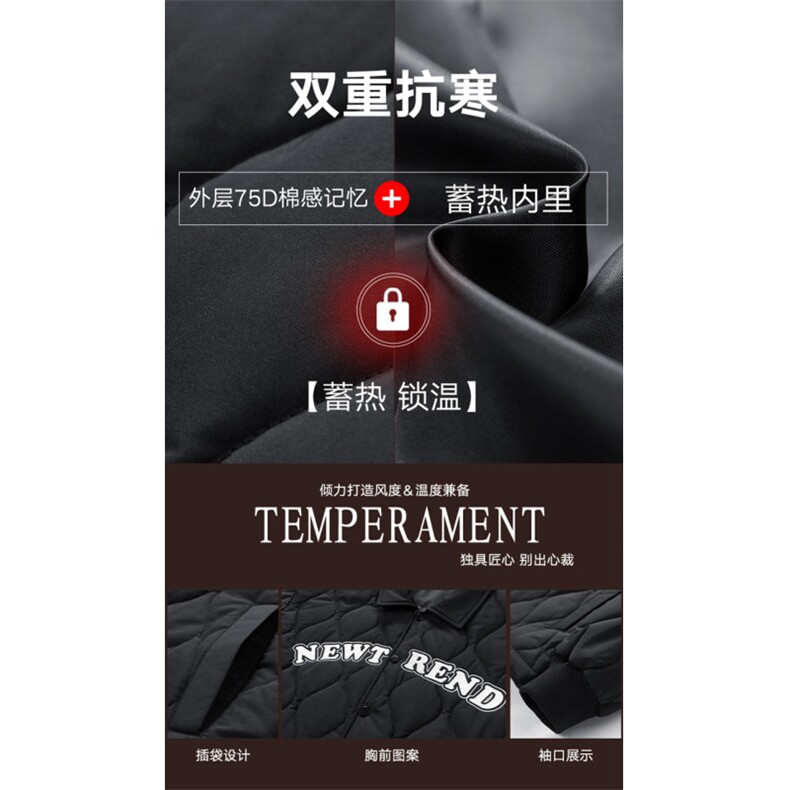 夹克棉衣男潮牌冬翻领字母痞帅棒球服外套大码棉服M0781-P95,男装棉衣,星座308B-2