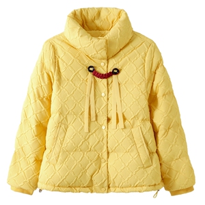 新年红色短款羽绒棉服女2026冬季新款小个子洋气立领保暖棉袄外套图片
