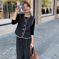 【大货】C333两件套P165K248三件套C333P180K268流苏马甲，女装套装/套裙，2D113