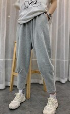 【现货】磨毛坑条针织卫裤，女装休闲裤，依鼎衣典