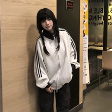 抖音得物高品质26春装美式高街重磅结构拼接织带立领卫衣外套CM42，女装短外套，电商A486