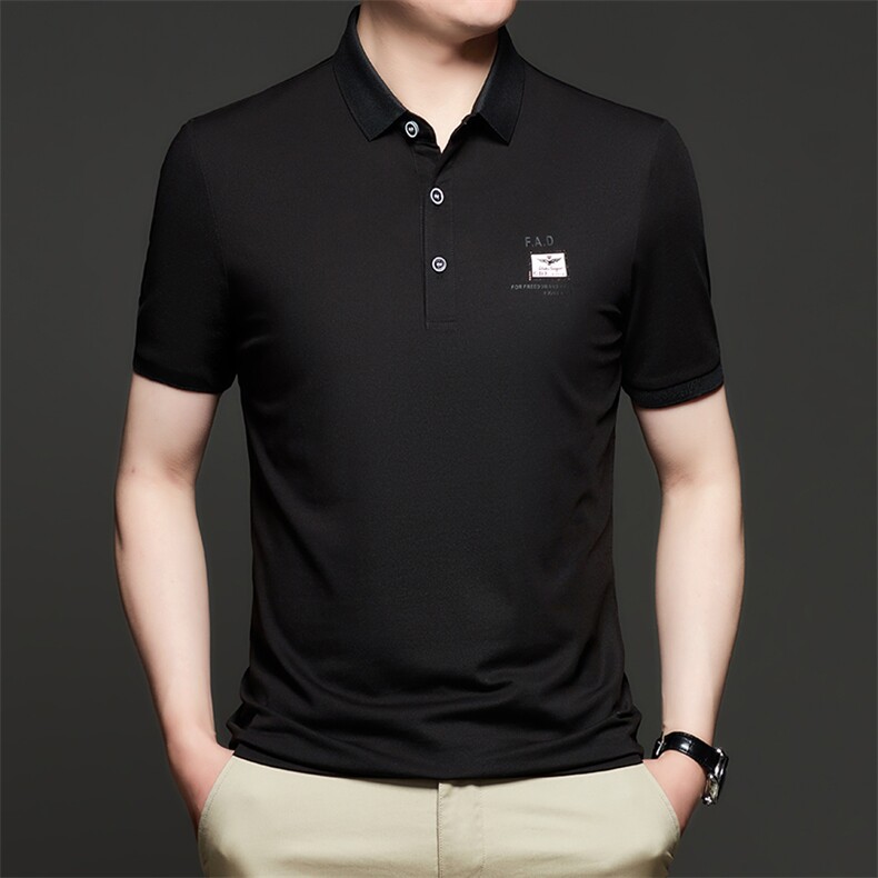 夏季新品polo衫翻领短袖t恤男装上衣休闲有领半袖带领体恤,男装T恤,电商B212（原钱塘6029）