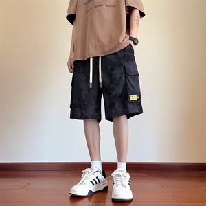 夏季新款ins宽松百搭五分裤美式潮牌休闲短裤男 现货K8007-P48图片