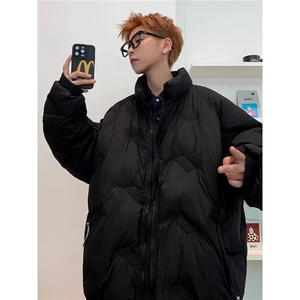 冬季美式立领潮牌棉衣男士休闲宽松复古潮流加厚保暖棉服棉袄外套图片