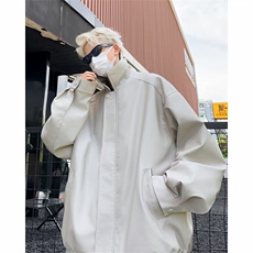 美式高街皮衣外套男春秋新款机车风皮夹克Q3322P70，男装夹克，星座1116-2