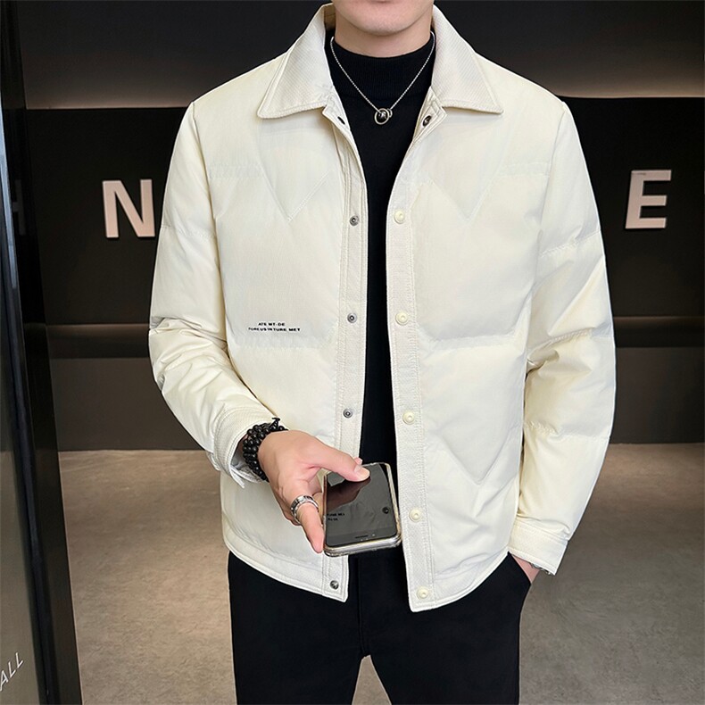 新款男士小翻领羽绒服夹克加厚防寒309B-3-81069-P190,男装夹克,星座1409-3