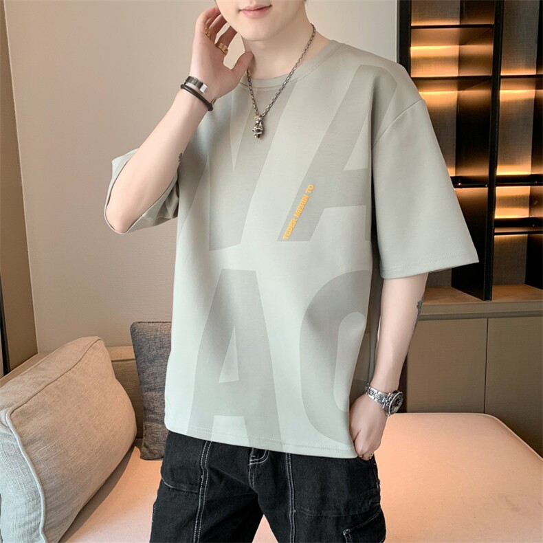 男夏季宽松休闲百搭T恤T6856小码P22大码P25,男装T恤,星座914
