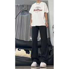 美式高街冰凉薄款夏速干垂感抗皱长裤宽松裤男25XK67187特批35，男装休闲裤，电商A042