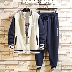 现货秋季棒球服卫衣套装大码宽松情侣两件套XZ102A-4-8603-P95，男装休闲套装，星座211-2
