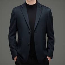 【皮尔卡丹专版】主推高端男装手工绵羊毛双面呢西服外套，男装西服，钱塘723