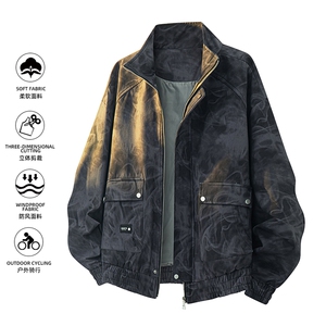 美式重磅高品质夹克假两件开衫外套SY8812特P75控158 大码4-8XL+5图片