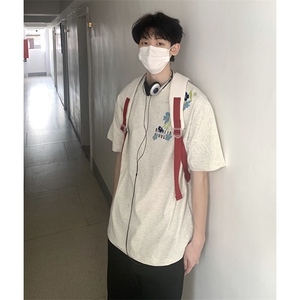 万针全刺绣解构设计260克重磅双纱纯棉高品质美式高街短袖T恤特39图片