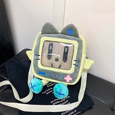 AI毛绒玩具包 新款小猫痛包可爱ins风少女毛绒潮百搭卡通单肩毛毛斜挎包包软妹