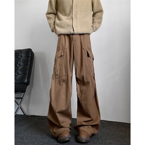 工装裤子男2025春季新款多口袋伞兵裤潮流宽松休闲长裤K6053-P63图片