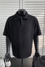 夏装2025新品300克重磅坑条翻领POLO衫男装夏季短袖T恤S403-特P38，男装T恤，电商A233-1
