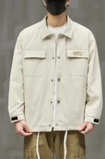 工装夹克男宽松落肩宽松纯色上衣外套DSA157B-JK733-P68，男装夹克，电商A157B