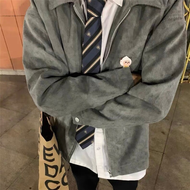 春秋季扎染外套男女cleanfit美式小众复古高级感宽松拉链夹克,男装夹克,星座506A