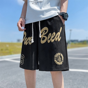 品质夏麂皮绒字母发泡短裤休闲五分裤JDK233-P40控58图片