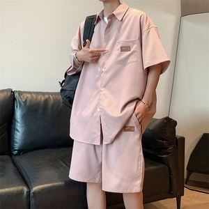 夏季青少年套装运动休闲短裤衬衫男女主推款TZ301  P65图片