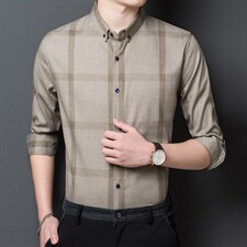 CA2112钱塘2020-2春秋薄款时尚休闲简约中青年男士长袖衬衣P59，男装衬衫，钱塘207-2