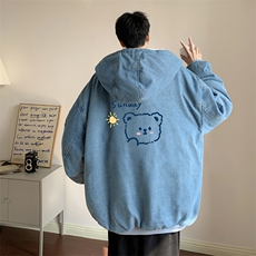控价158牛仔棉衣男大码加绒羊羔绒牛仔棉服男棉袄NM53309-P140，男装棉衣，电商A040