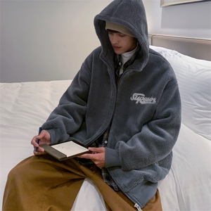 主推6万件毛圈绣冬款羊羔绒加大加厚棉服男XZ109-P105