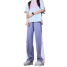 美式高街hiphop速干拼接运动微喇休闲裤货号K2315P45，男装休闲裤，电商A063