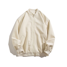 现货25春刺绣工艺棒球服平铺白底高街美式中性夹克男外套W326TP55，男装夹克，电商A170