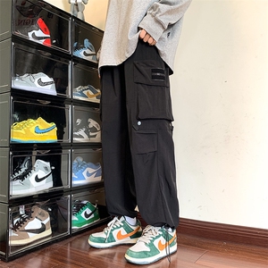 港风工装休闲裤男宽松直筒束脚伞兵裤KP803 P55图片