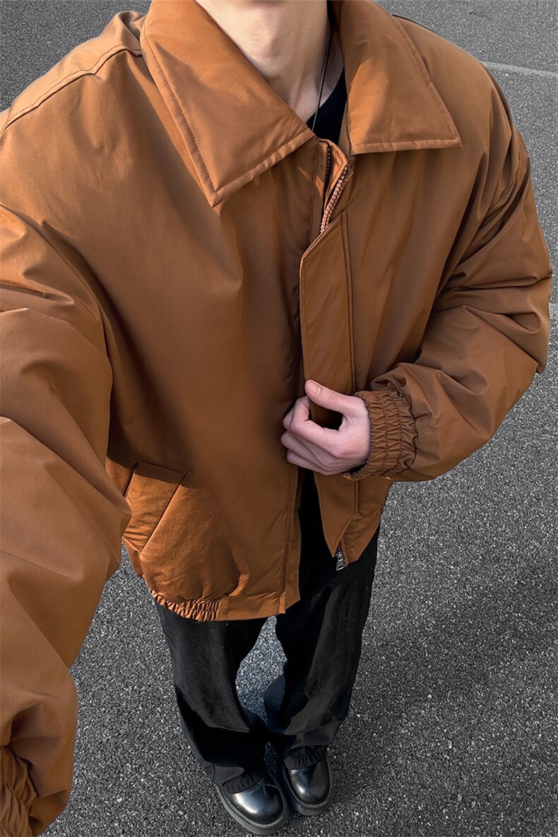冬季新款2024飞行员夹克加厚棉衣美式短款翻领棉服外套S375-特P88,男装夹克,电商A233-1