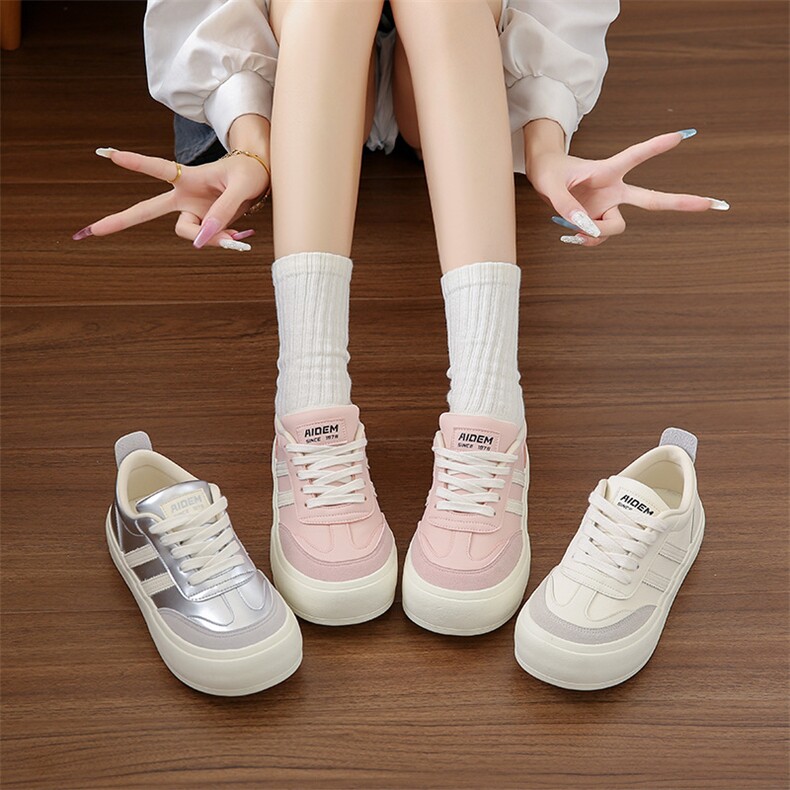 女2024秋季新款学生韩版ins百搭厚底板鞋春秋休闲鞋,女鞋休闲鞋,电商A223