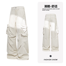 B221美式ins高街洗褪书包袋工装休闲牛仔裤LK26651-特P60控108，男装牛仔裤，电商B221