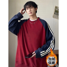 J136高质量卫衣网络图红色卡其，男装卫衣，星座1210-1