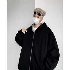 双面穿外套男连帽格子宽松百搭韩版潮流2024秋冬ins夹克W6078-P72，男装夹克，星座412-2