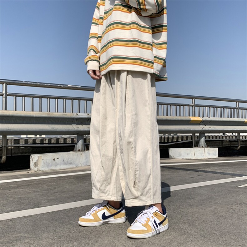 夏季裤子高街ins潮牌日系阔腿裤男女oversize宽松直筒裤K297-p35,男装休闲裤,星座1008-2